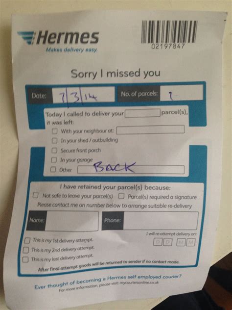 hermes complaint email|hermes unable to deliver parcel.